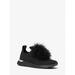 Michael Kors Shoes | Michael Kors Bodie Feather Trim Stretch Knit Slip-On Trainer Black 7.5 New | Color: Black | Size: 7.5