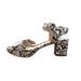 Anthropologie Shoes | Anthropologie Faux Snakeskin Heeled Sandals Us Women’s Size 10-10.5 (Eu 41) | Color: Black/White | Size: 10