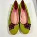 Lilly Pulitzer Shoes | Lilly Pulitzer Green Suede Flats With Leather Flowers Women’s Size 8.5m | Color: Brown/Green | Size: 8.5