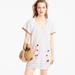 J. Crew Dresses | J. Crew Womens Xs White Embroidered Tassel Pom Pom Linen Blend Cover Up Dress | Color: White | Size: Xs