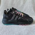 Adidas Shoes | Adidas Mens 8.5 Nite Jogger X Ninja Shoes Sneakers Q47198 Core Black Blue Pink | Color: Black/Blue | Size: 8.5