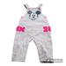 Disney Bottoms | Baby Disney Grey Mickey Mouse Corduroy Overalls Size 12 Months | Color: Gray/Red | Size: 12mb