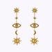 Urban Outfitters Jewelry | Evil Eye Sun & Moon Drop Earrings | Color: Gold/Yellow | Size: Os