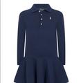 Ralph Lauren Dresses | Girls Ralph Lauren Long Sleeve Polo Dress Sz 7 | Color: Black | Size: 7g