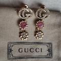 Gucci Jewelry | Gucci Gg Drop Earrings | Color: Gold/Pink | Size: Os