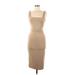 Shein Casual Dress - Sheath: Tan Solid Dresses - Women's Size Medium