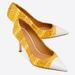 Tory Burch Shoes | New Tory Burch Penelope Woven Cap-Toe Pump | Color: Orange/White | Size: 6