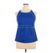 Lands' End Active Tank Top: Blue Activewear - Women's Size 18