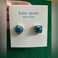 Kate Spade Jewelry | Kate Spade Square Blue Shiny Versatile Earrings | Color: Blue | Size: Os