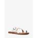 Michael Kors Ashton Leather Flat Sandal White 7.5