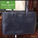 Kate Spade Bags | Kate Spade Large Navy Blue Tote Bag Double Zip Euc | Color: Blue | Size: Os