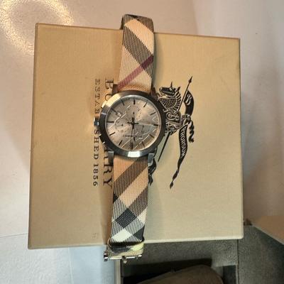 Burberry Accessories | Burberry Men’s Watch | Color: Cream/Silver | Size: Os
