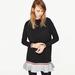 Zara Dresses | 40.Zara Drop Waist Ruffle Contrast Hem Dress Size Large Womens | Color: Black/Gray | Size: L