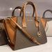 Michael Kors Bags | Michael Kors Avril Large Top-Zip Satchel | Color: Brown/Gold | Size: Large