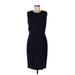 Elie Tahari Casual Dress - Bodycon: Blue Jacquard Dresses - New - Women's Size 10