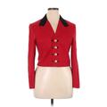 Lois Snyder Dani Max Blazer Jacket: Short Red Print Jackets & Outerwear - Women's Size 14 Petite