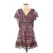 Ecote Casual Dress: Purple Print Dresses - Women's Size Medium