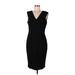 Ann Taylor Cocktail Dress - Midi: Black Solid Dresses - Women's Size 10