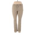 NYDJ Khaki Pant: Tan Solid Bottoms - Women's Size 14 Petite