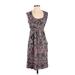 Soma Casual Dress Scoop Neck Sleeveless: Gray Dresses - Women's Size X-Small