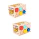 TOYANDONA 2 Sets Cesare Toys Wooden Sorter Montessori Brain Toy Animal Toys for Wooden Activity Cubes Toys for Infants Wooden Toys Children Shape Sorter