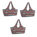 Toddmomy 3pcs Printed Canvas Bag Large Yoga Bag Canvas Tote Bags Pilates Mat Tote Bag Workout Tote Gym Tote Bag Yoga Mat Carrier Yoga Food Sling Sports Bag Southeast Asia Suspenders