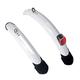ELTOX Bike Mudguards,Cycle Mudguards 14 Inch Folding Bike Mudguard Fender 2PCS Front Rear Cycling Bike Mud Guard MTB Bicycle Wings With Rear Light Bike Accessories (Color : V brake white)