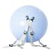 Ronyme Somersault Auxiliary Ball Fitness Ball Workout Heavy Duty Anti Burst Portable Somersault Assist Ball Stability Ball for Dance, Blue