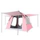 Tent Camping Tent Travel Automatic Tent 3-4 Person Tent For Winter Fishing Tents Outdoor Camping Hiking With Carrying Bag Outdoor (Pink) (Pink)