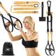 Suspension Resistance Band Fitness Band Home Resistance Training Kit Resistance Trainer Exercise Band with Handle Home Gym Door Anchor and Tote Bag Indoor and Outdoor Weight Resistance Training Band