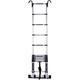 MCZY Aluminum Telescoping Ladder, Home Roof Indoor Outdoor Use Multi-Purpose Extension Ladder with Detachable Hook Ladders Stepladder (Color : Silver, Size : 3.9m) surprise gift