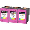 NineLeaf 301XL High Yield Ink Cartridges Replacemement for HP 301 301XL Compatible with HP Deskjet 2540 1510 3055A 1000 1050A 2542 1514 Envy 4500 5530 5532 4502 Officejet 2620 4630 4634,3 Tri-Colour