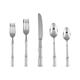 Fortessa Royal Pacific 18/10 Stainless Steel Flatware, 5 Piece Place Setting, Service for 1