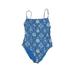 Rhode X Target One Piece Swimsuit: Blue Damask Swimwear - Women's Size Medium