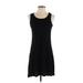 Olivia Rae Casual Dress - Mini Scoop Neck Sleeveless: Black Print Dresses - Women's Size Small