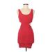 Bebe Casual Dress - Mini: Red Dresses - Women's Size Medium