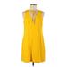 Trina Turk Casual Dress - Mini: Yellow Solid Dresses - Women's Size 6