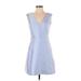 Kate Spade New York Cocktail Dress - Party Plunge Sleeveless: Blue Solid Dresses - Women's Size 2