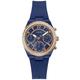 Multifunktionsuhr GUESS "DIANA" Armbanduhren blau Damen Quarzuhren
