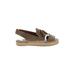 Kaanas Sandals: Tan Solid Shoes - Women's Size 39 - Open Toe