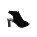 Life Stride Heels: Black Print Shoes - Women's Size 8 1/2 - Peep Toe
