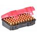Plano Flip Top Handgun Ammo Case 50 Round 9mm/.380 Gray/Rose 122450