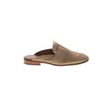 Free People Mule/Clog: Slip-on Stacked Heel Boho Chic Tan Solid Shoes - Women's Size 39 - Almond Toe