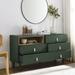 Modern Buffet Cabinet with 5 Drawers Storage Sideboard Buffet Cabinet with Leather Handle