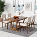 5pcs Dining Table Set w/ 4 Upholstered Chairs Rectangular Dining Table - 17.2"*20.5"*38