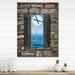 Designart 'Window Open To Sailing Boat' Oversized Coastal Wall CLock