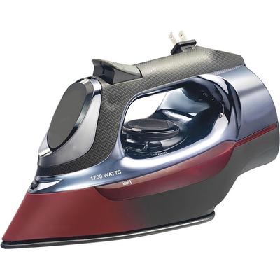 Steam Iron for Clothes with Retractable Cord, 1700 Watts,Black