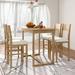 5-Piece Dining Table Set w/ 1 Rectangular Dining Table&4 Dining Chairs ﻿ - 18.3"*19"*40.3