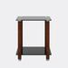 Farm on table 1-Piece Side Table, 2-Tier Space End Table, Modern Night Stand, Sofa table Glass, in Black/Brown | Wayfair FA24XIN0325-W24151989
