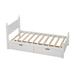 Red Cloud Platform Bed Frame w/ 2 Drawers For Limited Space Kids, Teens, Adults, No Need Box Spring Wood in Brown/White | Wayfair Arym-WF318550AAK